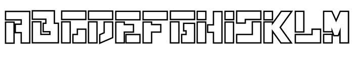Techmaze Outline Outline Font UPPERCASE