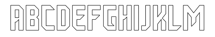 Techno Chain Outline Font LOWERCASE