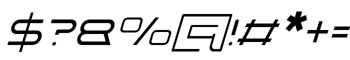 TechnoAgelion-Italic Font OTHER CHARS