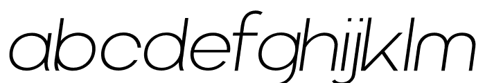 Techno_Nue ExtraLight_Italic Font LOWERCASE