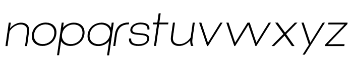 Techno_Nue ExtraLight_Italic Font LOWERCASE