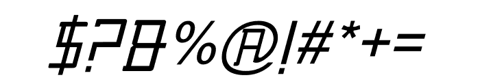 Technocard Italic Bold Italic Font OTHER CHARS