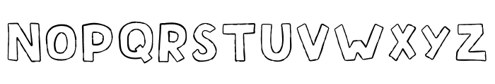 Teen Summer Outline Font LOWERCASE