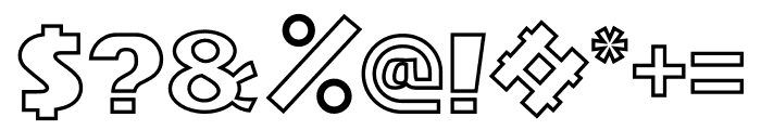 Tegal Outline Regular Font OTHER CHARS