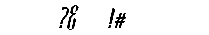 Temenyut-Italic Font OTHER CHARS