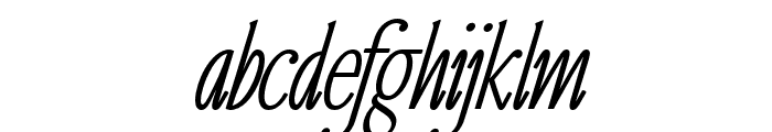 Ten Twenty Thin Italic Font LOWERCASE