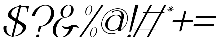 Tenaka Italic Font OTHER CHARS