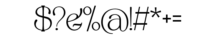 Tenopate Regular Font OTHER CHARS
