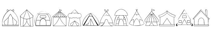 Tent Dingbats Font UPPERCASE