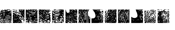 Texture Glyph Fingers Font LOWERCASE