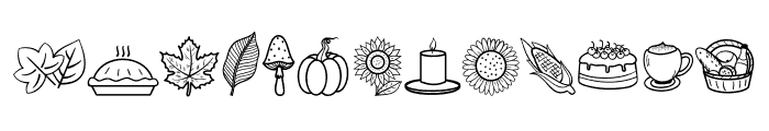 Thanksgiving Doodle Font UPPERCASE