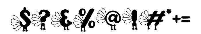Thanksgiving Joy Turkey Tail Font OTHER CHARS