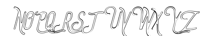 The Bangles Outline Italic Font UPPERCASE