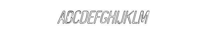 The Bangles Outline Italic Font LOWERCASE