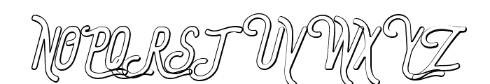 The Bangles Shadow Italic Font UPPERCASE