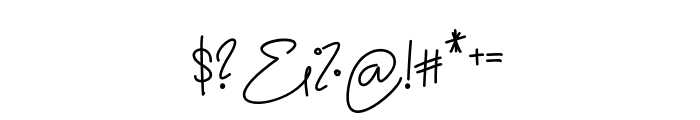 The Barthon Signature Font OTHER CHARS