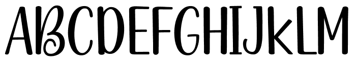The Bohemian Regular Font UPPERCASE