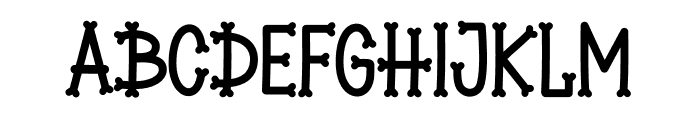 The Bones Zombie Font UPPERCASE