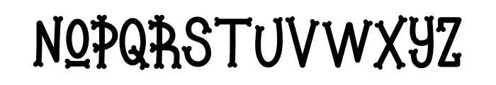 The Bones Zombie Font UPPERCASE