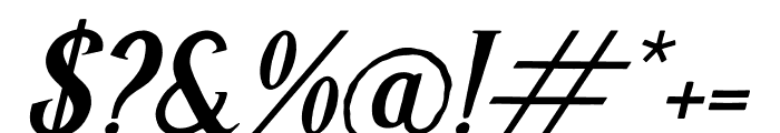 The Boqke Italic Font OTHER CHARS