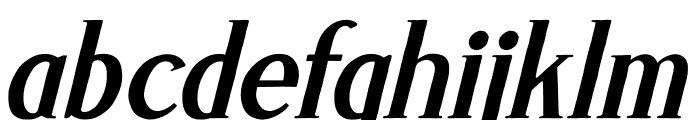 The Boqke Italic Font LOWERCASE