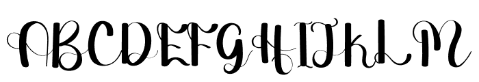 The Calligraphy Font UPPERCASE
