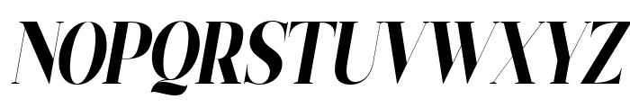 The Casfia Italic Condensed Font UPPERCASE
