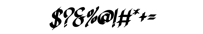 The Crookus Italic Font OTHER CHARS