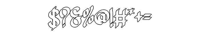 The Crookus Outline Font OTHER CHARS