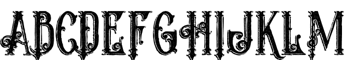The Crow Shadow Grunge Font UPPERCASE