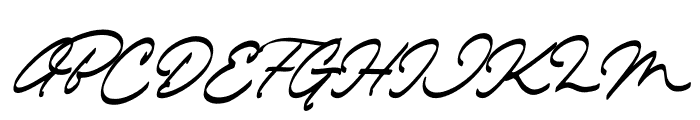 The Dear Italic Font UPPERCASE