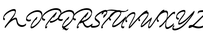 The Dear Italic Font UPPERCASE