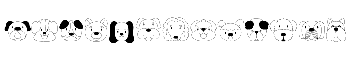 The Dog 2 Dingbats Font LOWERCASE