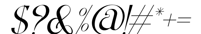 The Doughty Italic Font OTHER CHARS