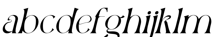 The Doughty Italic Font LOWERCASE