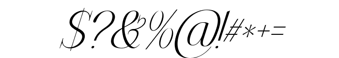 The Exileon Italic Font OTHER CHARS