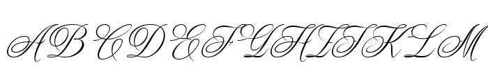 The Exileon Script Regular Font UPPERCASE