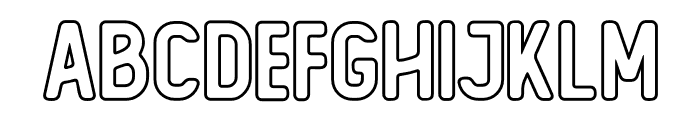 The Foregen Outline Font LOWERCASE