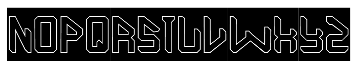The Futurist-Hollow-Inverse Font UPPERCASE
