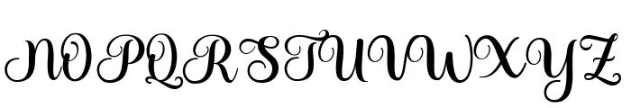 The Gardenia Script Font UPPERCASE