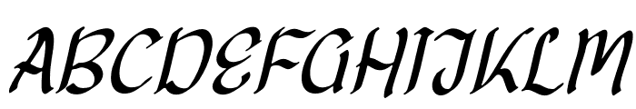 The Gladion Italic Font UPPERCASE