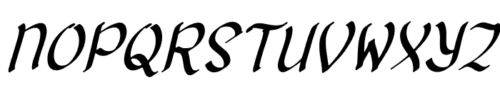 The Gladion Italic Font UPPERCASE