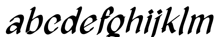 The Gladion Italic Font LOWERCASE