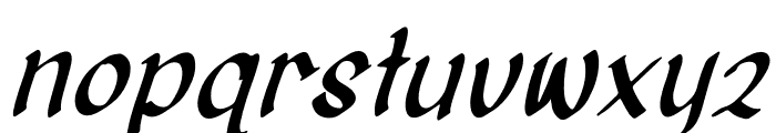 The Gladion Italic Font LOWERCASE