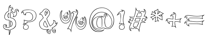 The Hallowed Outline Font OTHER CHARS