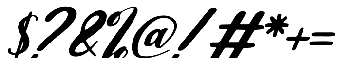 The Joggita Italic Font OTHER CHARS
