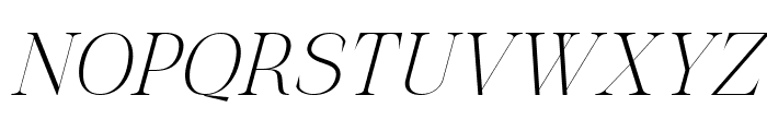 The Letter Editorial Italic Font UPPERCASE