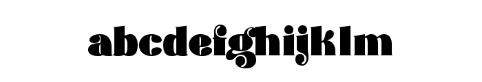 The Milgan Regular Font LOWERCASE