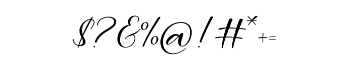 The Millava Script Regular Font OTHER CHARS