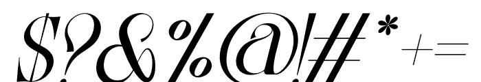 The Moratine Italic Font OTHER CHARS